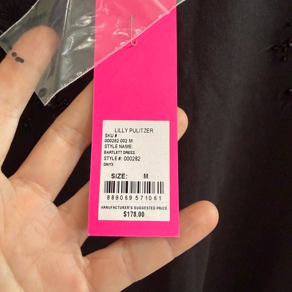 Lilly Pulitzer NWT Sweatshirt Dress Bartlett in Black Embellishment size M - Picture 7 of 8